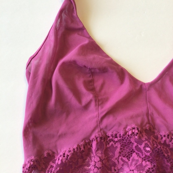LA PERLA PURPLE LACE BABYDOLL LINGERIE SLIP SIZE 12 - Picture 8 of 16